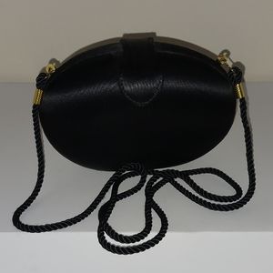 Whiting & Davis Black Satin Crossbody and/or Clutch